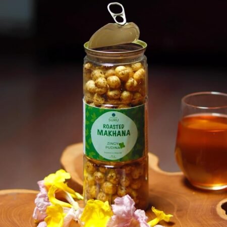 Zingy Pudina(mint) Flavoured Makhana, Roasted with Olive Oil, 90gm