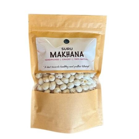 Handpicked Grade 1 Natural Plain Makhana – Roasted Healthy Snack (Low Calorie, Gluten-Free, Vegan)