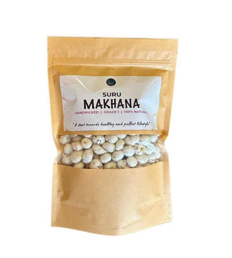 Handpicked Grade 1 Natural Plain Makhana – Roasted Healthy Snack (Low Calorie, Gluten-Free, Vegan)