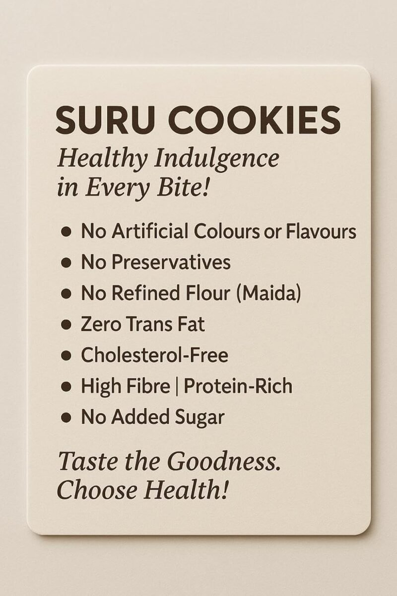 SURU Cookie Pop Makhana Biscuits, Zero Maida, No Added Sugar, High-Fibre,– 100g Pack